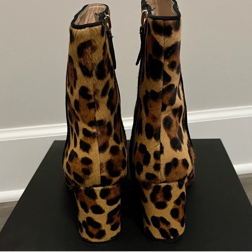 J.crew Leopard Print Ankle Boots‎ 7 1/2